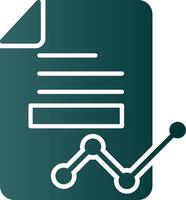Data Report Glyph Gradient Icon vector