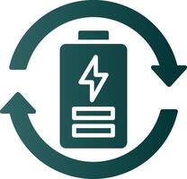 Eco Battery Glyph Gradient Icon vector