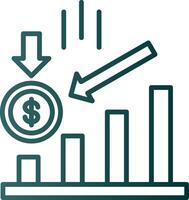 Losses Line Gradient Icon vector