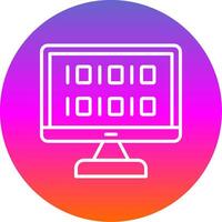 Algorithm Line Gradient Circle Icon vector