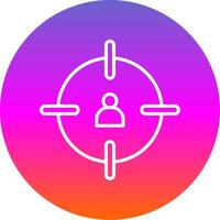 Headshot Line Gradient Circle Icon vector