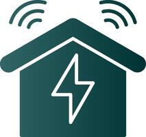 Smart Home Glyph Gradient Icon vector