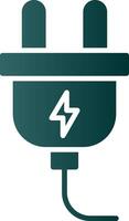 Power Cable Glyph Gradient Icon vector