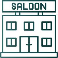 Saloon Line Gradient Icon vector