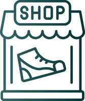 Shoe Shop Line Gradient Icon vector