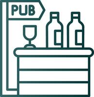 Pub Line Gradient Icon vector