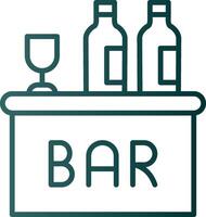 Bar Line Gradient Icon vector