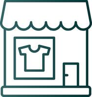 ropa tienda línea degradado icono vector