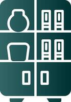 Display Case Glyph Gradient Icon vector