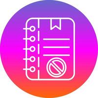 Notes Line Gradient Circle Icon vector