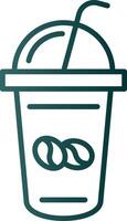 Coffee Shake Line Gradient Icon vector