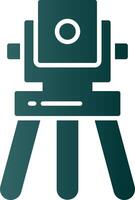 Theodolite Glyph Gradient Icon vector