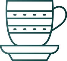 Tea Cup Line Gradient Icon vector