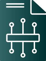 Workflow Glyph Gradient Icon vector