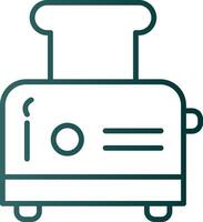 Toaster Line Gradient Icon vector