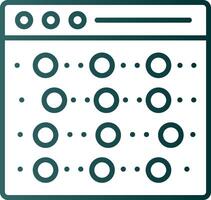 Recognition Line Gradient Icon vector