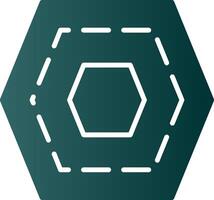 Nut Glyph Gradient Icon vector