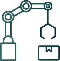 Mechanical Arm Line Gradient Icon vector