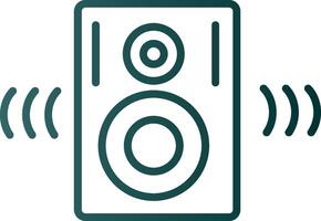 Speakers Line Gradient Icon vector