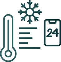 Temperature Control Line Gradient Icon vector