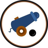 Cannon Flat Circle Icon vector