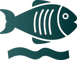 Flounder Glyph Gradient Icon vector