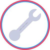 Spanner Flat Circle Icon vector