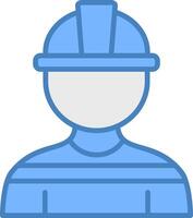 Engineering Line Filled Blue Icon vector