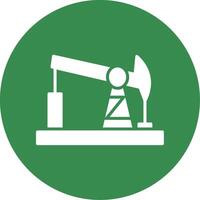 Drilling Rig Multi Color Circle Icon vector