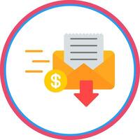 Inbox Flat Circle Icon vector