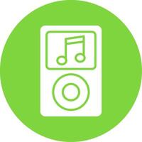 música jugador multi color circulo icono vector