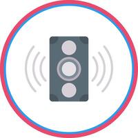 Sound Speaker Flat Circle Icon vector