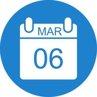 March Multi Color Circle Icon vector