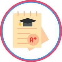 Assignment Flat Circle Icon vector