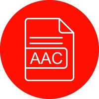 aac archivo formato multi color circulo icono vector