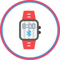 Bluetooth Flat Circle Icon vector