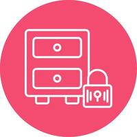 Filing Cabinet Multi Color Circle Icon vector