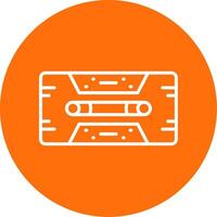 Cassette Tape Multi Color Circle Icon vector