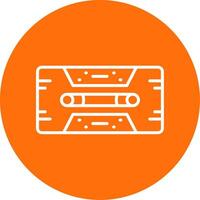 Cassette Tape Multi Color Circle Icon vector