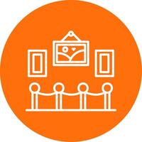 Art Gallery Multi Color Circle Icon vector