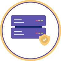 Database Security Flat Circle Icon vector