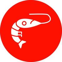 Shrimp Multi Color Circle Icon vector