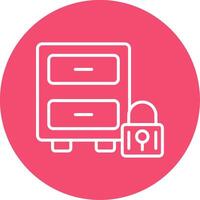 Filing Cabinet Multi Color Circle Icon vector