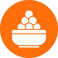 Laddu Multi Color Circle Icon vector