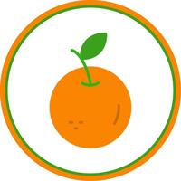 Orange Flat Circle Icon vector