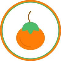 Persimmon Flat Circle Icon vector