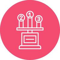 Leaderboard Multi Color Circle Icon vector