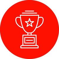 Trophy Multi Color Circle Icon vector