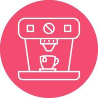 Coffee Machine Multi Color Circle Icon vector