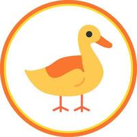 Pato plano circulo icono vector